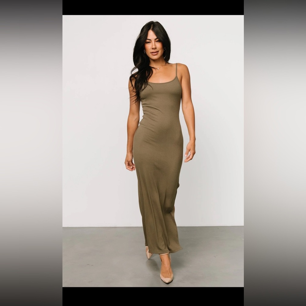 XL Baltic Born Kade Bodycon Tank Dress-Olive Maxi Dress NWT